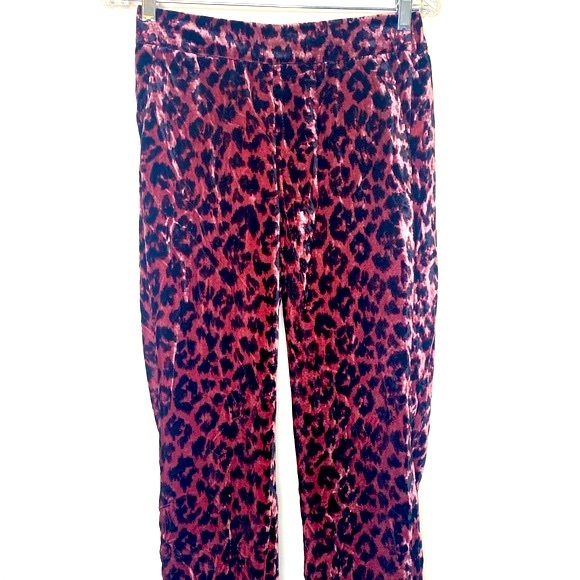 J. Crew Pant Rose Leopard Velvet size 2P NWT - Picture 2 of 7
